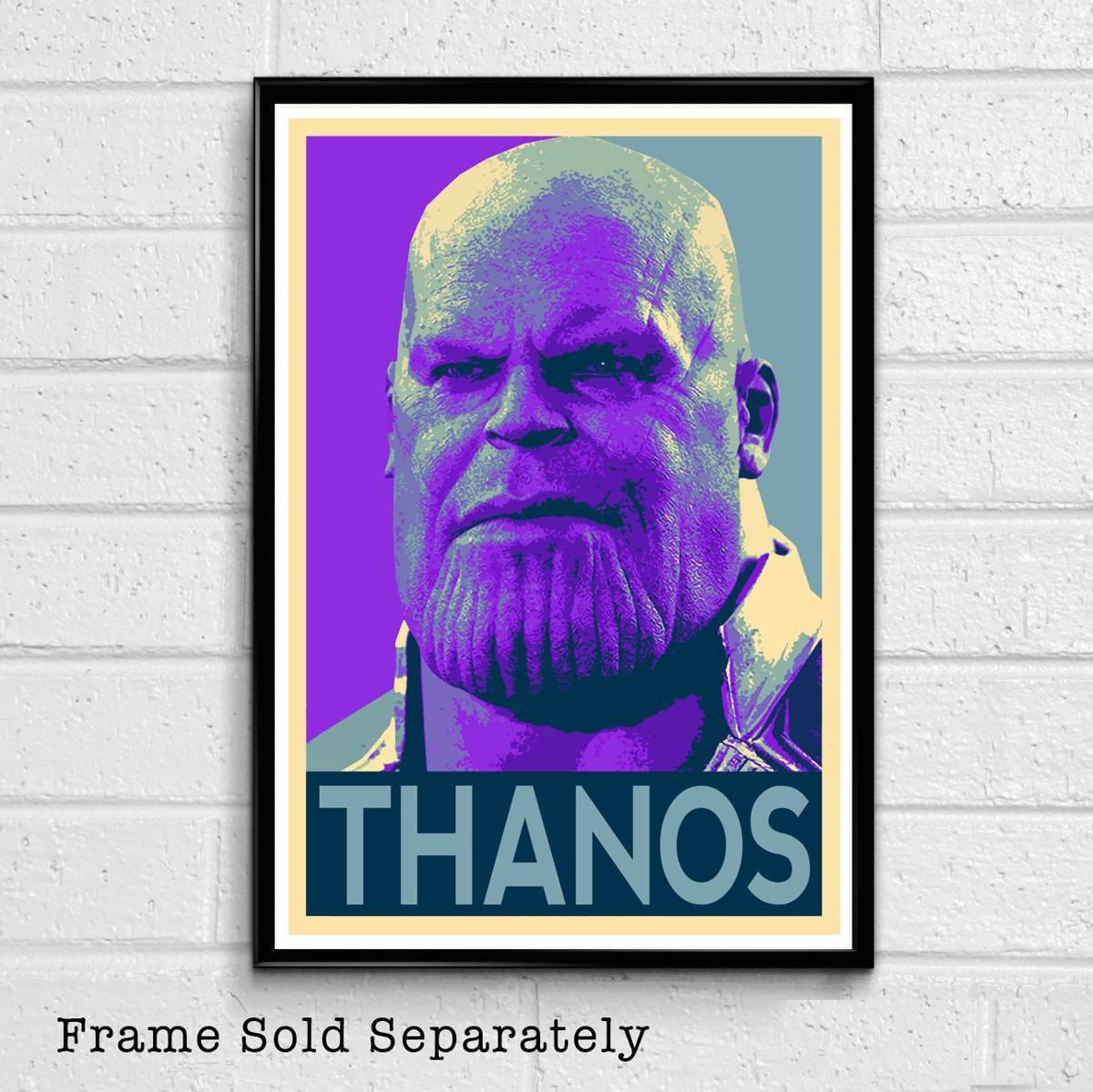 Thanos Illustration #2 -Avengers Infinity War Endgame Marvel Film Superhero Movie Comicbook - Poster | Canvas Wall Art Print
