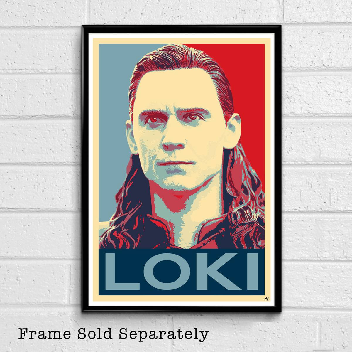 Loki Political Illustration #3 - Ragnarok &amp;Amp;Amp; Avengers Marvel Film Superhero Movie Comicbook - Poster | Canvas Wall Art Print
