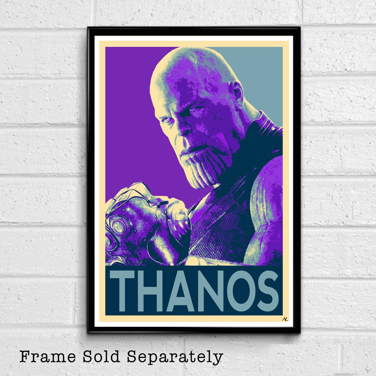 Thanos Political Illustration #3 - Avengers Infinity War Marvel Film Superhero Movie Comicbook - Poster | Canvas Wall Art Print