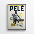 Pel?Razilian Footballer Print Legend Football - Poster | Canvas Wall Art Print