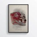 Lewis Hamilton F1 Art, F1 Gift, Formula 1, Racing Helmet, Mercedes - Poster | Canvas Wall Art Print