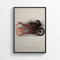 Honda Fireblade Motorcycle Print Motorbike Moto Gp - Poster | Canvas Wall Art Print