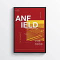 Liverpool Fc Football Print Lfc Anfield Stadium Wall Art - Poster | Canvas Wall Art Print