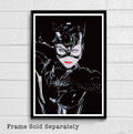 Catwoman From Batman Returns Illustration - Michelle Pfeiffer Superhero Movie Comicbook Film - Poster | Canvas Wall Art Print