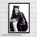 Julie Newmar Catwoman Illustration - Superhero Movie Comicbook Film - Poster | Canvas Wall Art Print