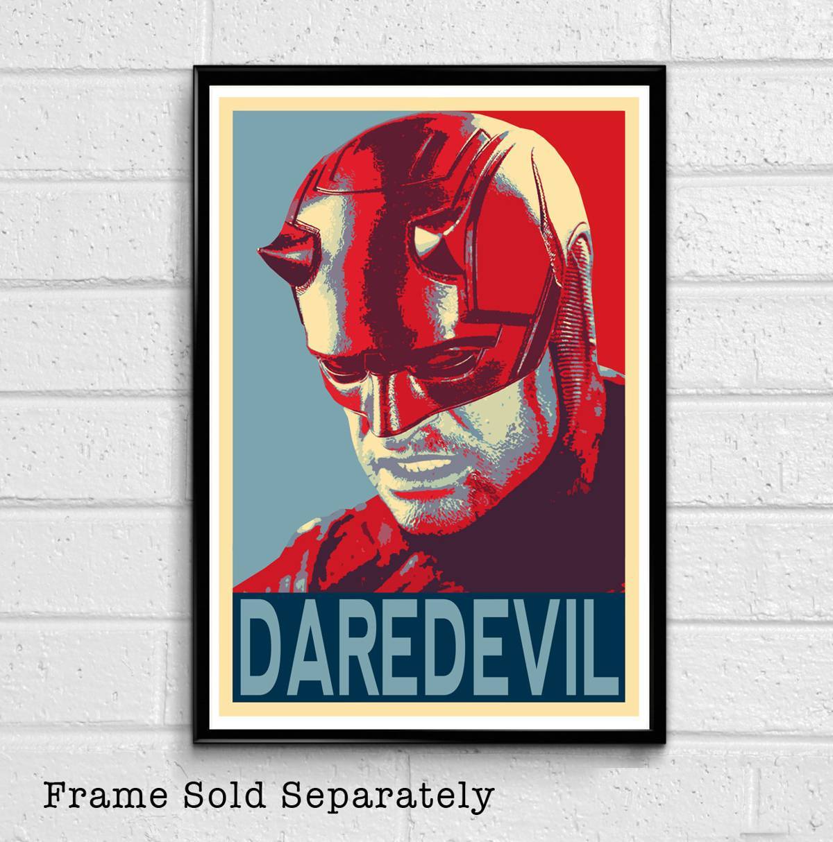 Daredevil Political Illustration - Superhero Television Comicbook Film - Poster | Canvas Wall Art Print
