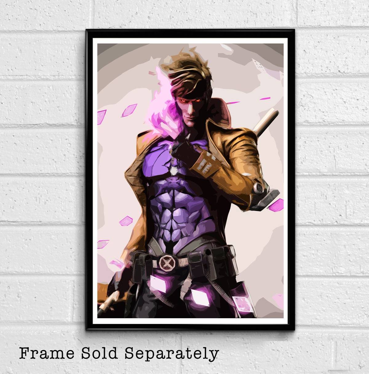 Gambit Xmen Illustration #5 - Comic Book Superhero - Poster | Canvas Wall Art Print