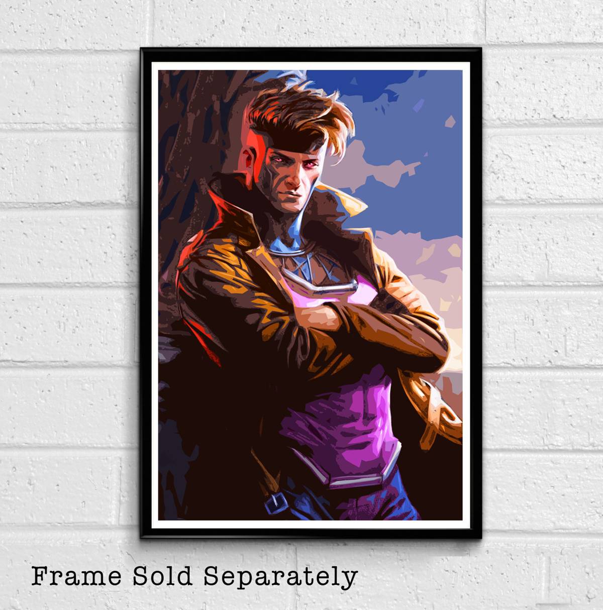 Gambit Xmen Illustration #6 - Marvel Comicbook Superhero - Poster | Canvas Wall Art Print
