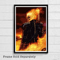 Ghost Rider Marvel Illustration #2 - Superhero Movie Comicbook Film - Poster | Canvas Wall Art Print