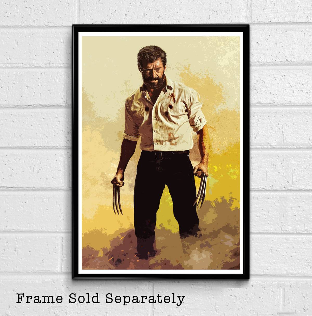 Wolverine Xmen Hugh Jackman Logan Illustration #6 - Superhero Comicbook Film Movie - Poster | Canvas Wall Art Print