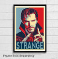 Dr Strange Political Illustration - Marvel Avengers Benedict Cumberbatch Superhero Comicbook - Poster | Canvas Wall Art Print