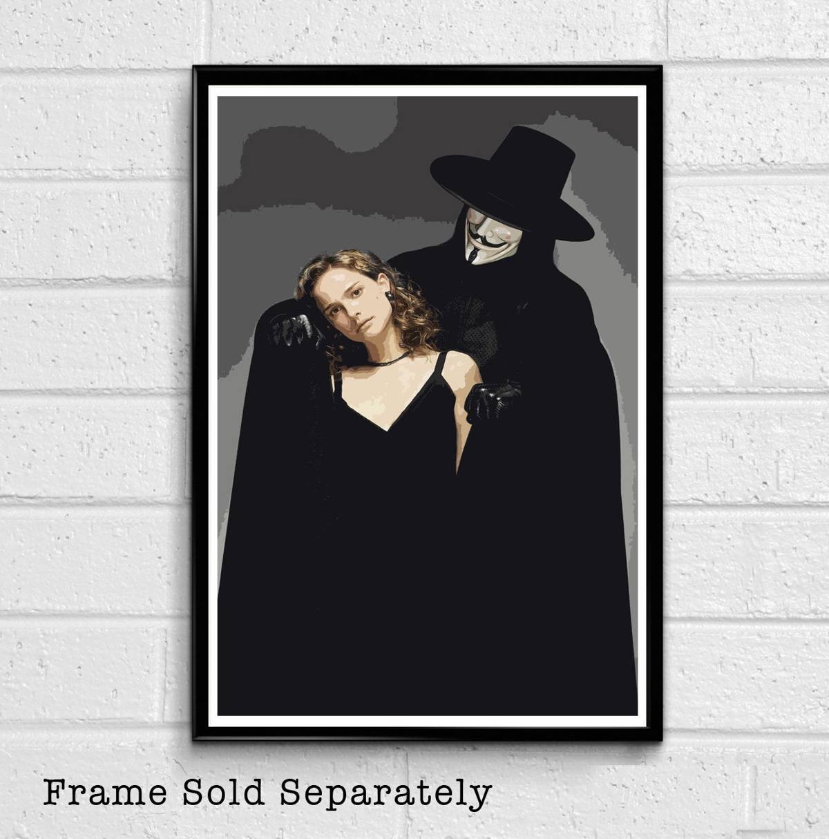 V For Vendetta Illustration #4 - Comicbook Superhero Revolution Film Movie - Poster | Canvas Wall Art Print