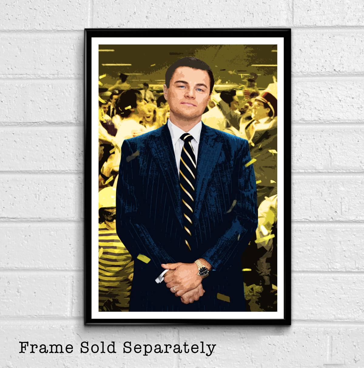 Leonardo Dicaprio Illustration #3 - Wolf Of Wall Street Jordan Belfort Movie Film - Poster | Canvas Wall Art Print