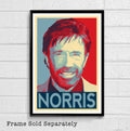 Chuck Norris Political Illustration #2 - Martial Artist Actor Movie Icon Celebrity Legend - Poster | Canvas Wall Art Print