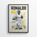 Ronaldo Lu?Naz?O De Lima Football Print Brazilian Legend Football - Poster | Canvas Wall Art Print