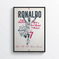 Cristiano Ronaldo Football Cr7 Real Madrid Typography Print - Poster | Canvas Wall Art Print