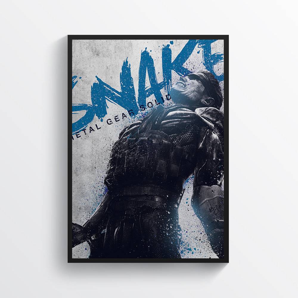 Metal Gear Solid Snake Video Game - Poster | Canvas Wall Art Print