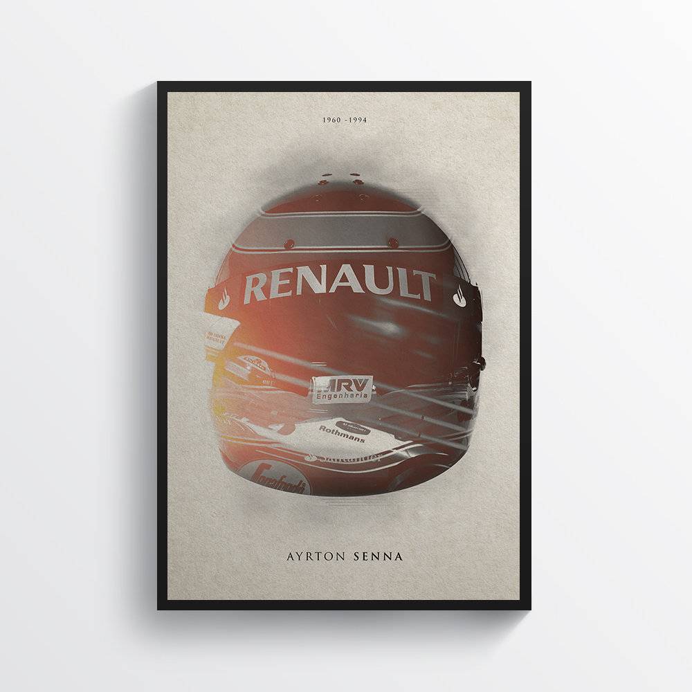 Ayrton Senna Da Silva Formula 1 Racing Print - Poster | Canvas Wall Art Print