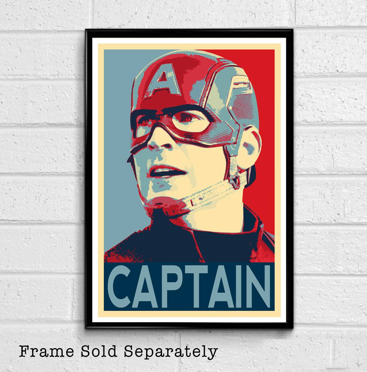 Captain America Political Illustration #2 - Superhero Movie Comicbook Film - Poster | Canvas Wall Art Print