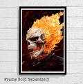 Ghost Rider Marvel Illustration #3 - Superhero Movie Comicbook Film - Poster | Canvas Wall Art Print