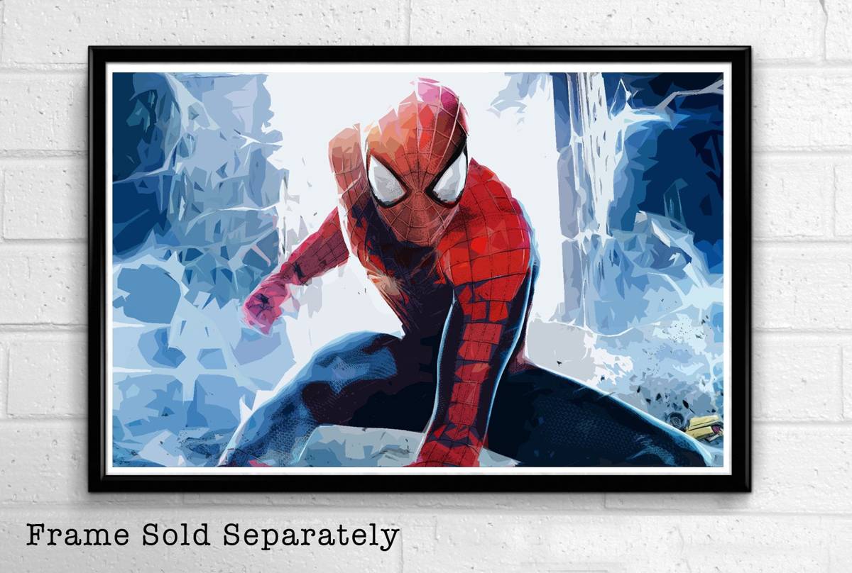 Spiderman Illustration #3 - Marvel Superhero Movie Comicbook Film - Poster | Canvas Wall Art Print