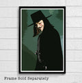 V For Vendetta Illustration #2 - Comicbook Superhero Revolution Film Movie - Poster | Canvas Wall Art Print