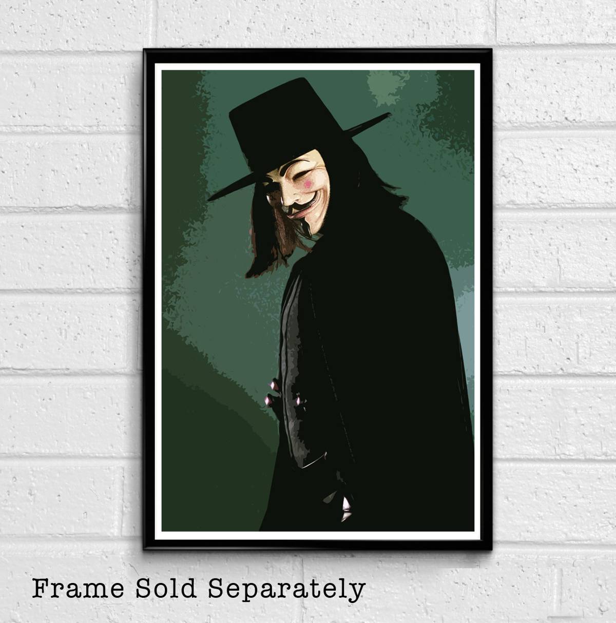 V For Vendetta Illustration #2 - Comicbook Superhero Revolution Film Movie - Poster | Canvas Wall Art Print