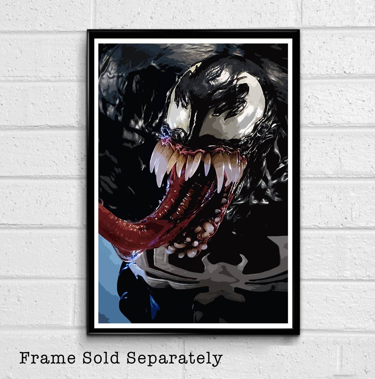 Venom Marvel Illustration #2 - Movie Superhero Film Poster Comicbook - Poster | Canvas Wall Art Print