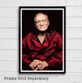 Hugh Hefner Illustration - Playboy Icon Celebrity Legend - Poster | Canvas Wall Art Print