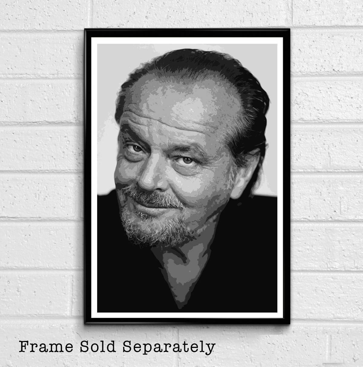 Jack Nicholson Illustration - Hollywood Icon Movie Film - Poster | Canvas Wall Art Print