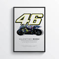 Valentino Rossi 2018 Bike Moto Gp Helmet Motorcycle Motorbike - Poster | Canvas Wall Art Print