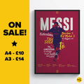 Lionel Messi Barcelona Football Football Print Soccer - Poster | Canvas Wall Art Print