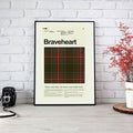 Braveheart Mid-Century Modern Inspired Print - Poster | Canvas Wall Art Print