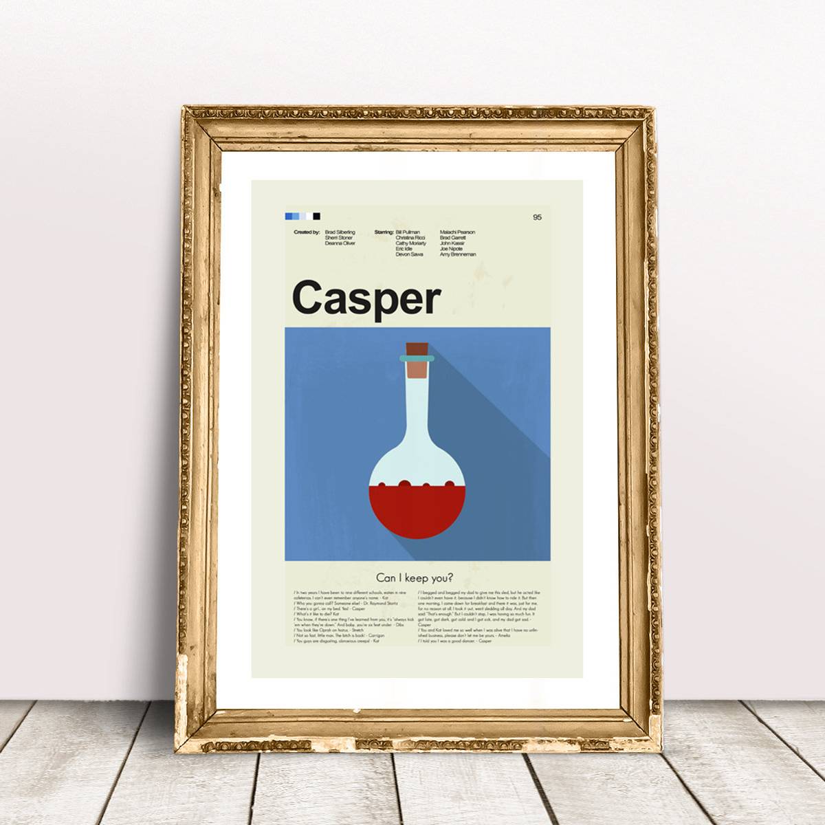 Casper Mid-Century Modern Inspired Print - Poster | Canvas Wall Art Print