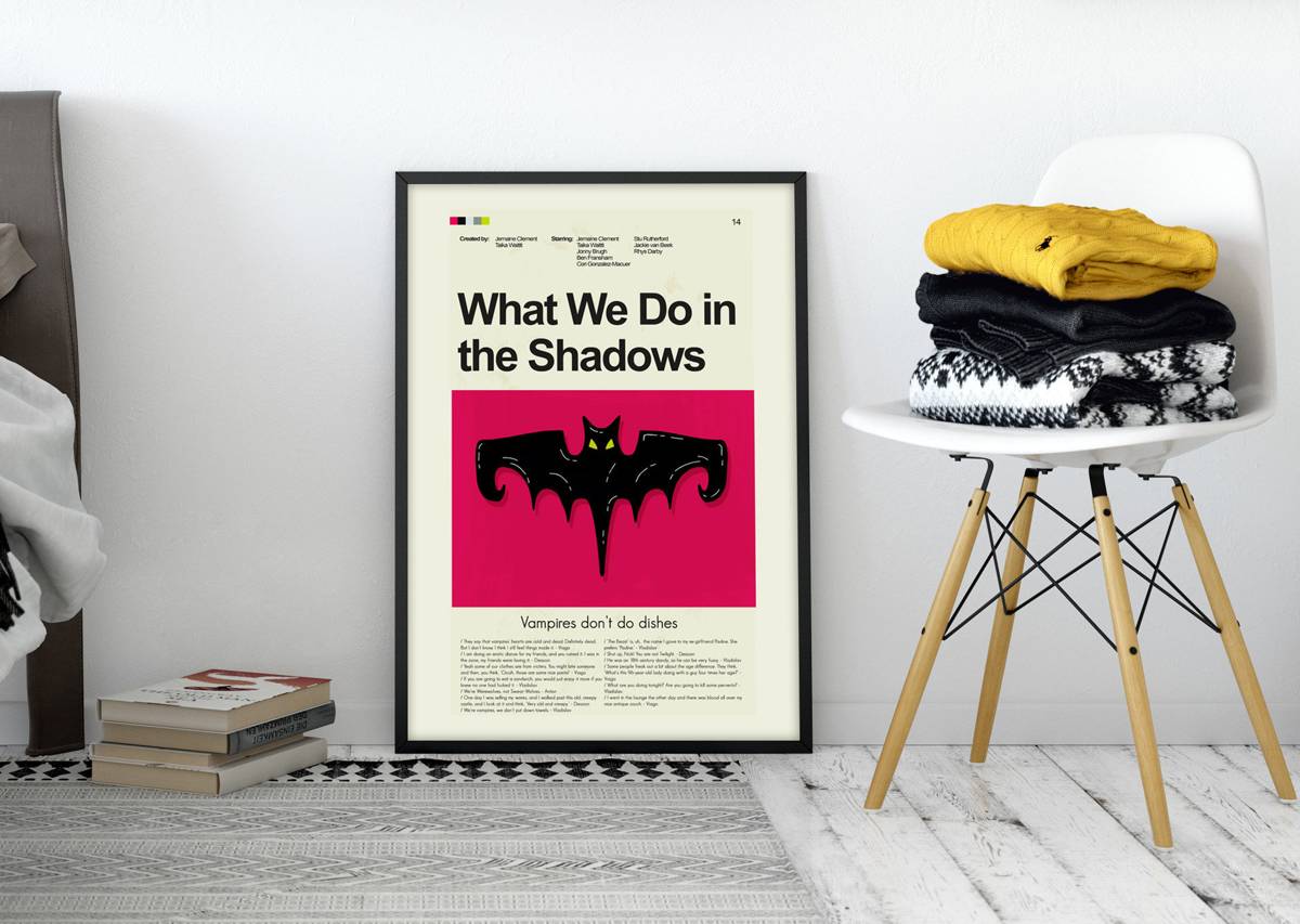 What We Do In The Shadows Mid-Century Modern Inspired Print - Poster | Canvas Wall Art Print