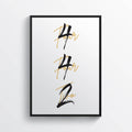 4-4-2 Four Four Two Football Formation Typography Quote Wall Art - Poster | Canvas Wall Art Print
