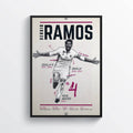 Sergio Ramos Real Madrid Football, Football Print, Sports Wall Art - Poster | Canvas Wall Art Print