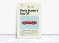Ferris Bueller'S Day Off Mid-Century Modern Inspired Print - Poster | Canvas Wall Art Print