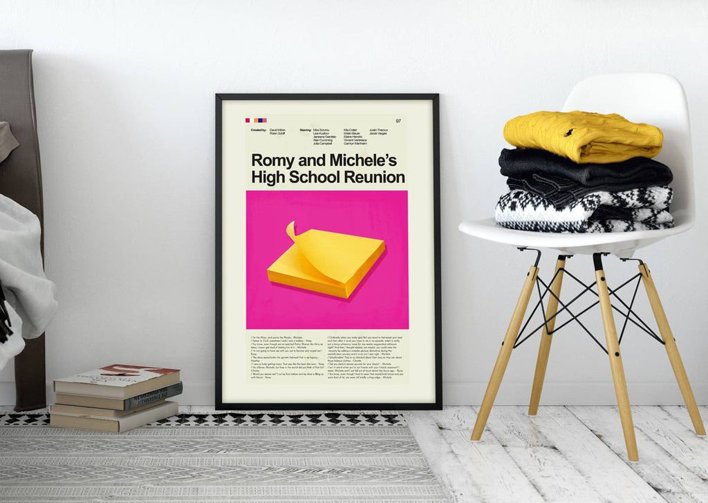 Romy And Michele'S High School Reunion Mid-Century Modern Inspired Print - Poster | Canvas Wall Art Print