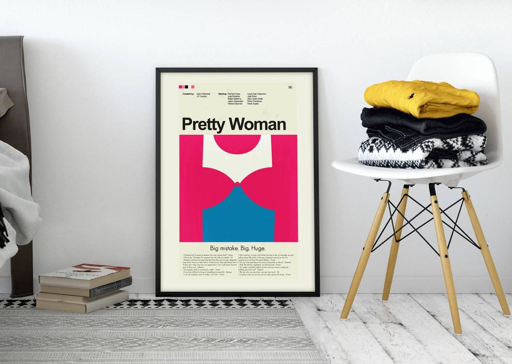 Pretty Woman Mid-Century Modern Inspired Print - Poster | Canvas Wall Art Print