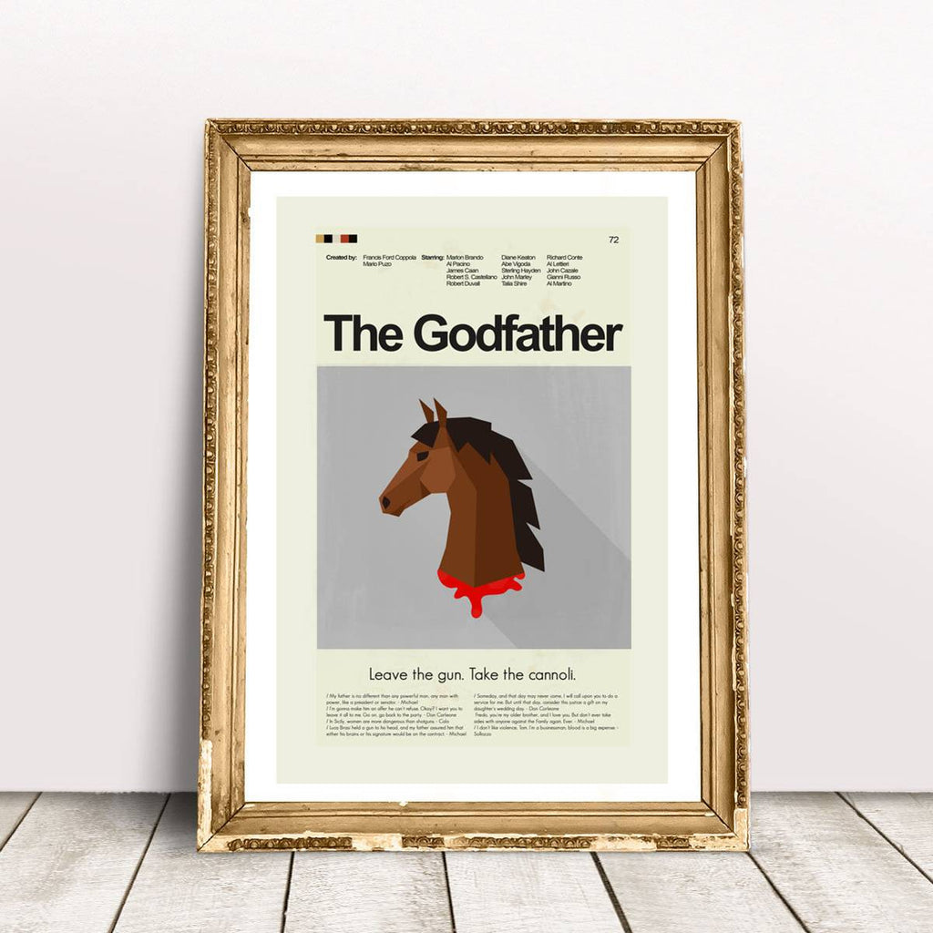 The Godfather Mid-Century Modern Inspired Print - Poster | Canvas Wall Art Print