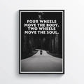 Two Wheels Move The Soul - Biker Quote Typography - Poster | Canvas Wall Art Print