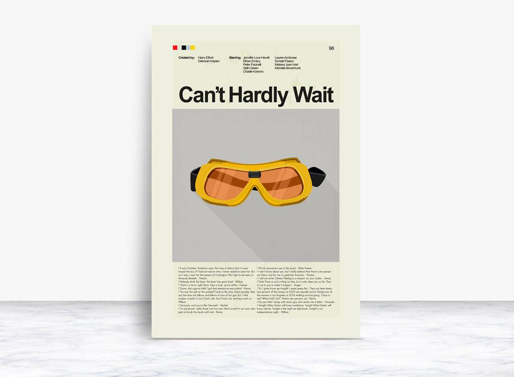 Can'T Hardly Wait Mid-Century Modern Inspired Print - Poster | Canvas Wall Art Print