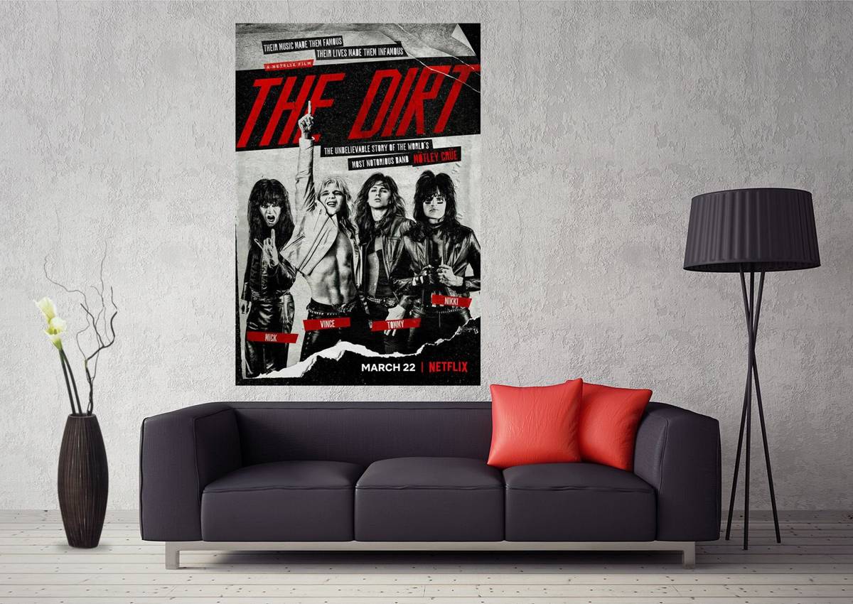 The Dirt Tv Motley Crue 2019 Movie Funny Art - Poster | Canvas Wall Art Print