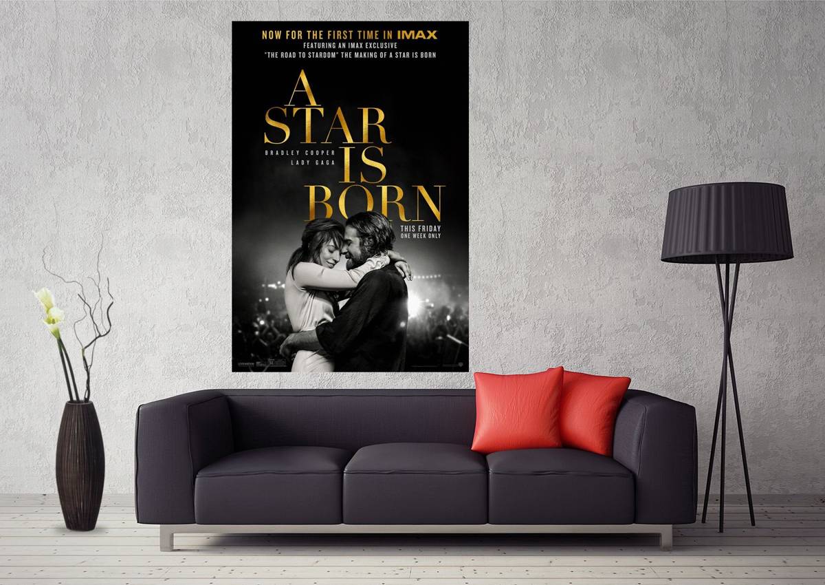 A Star Is Born Music Lady Gaga Bradley Cooper Movie Film Art #064 - Poster | Canvas Wall Art Print