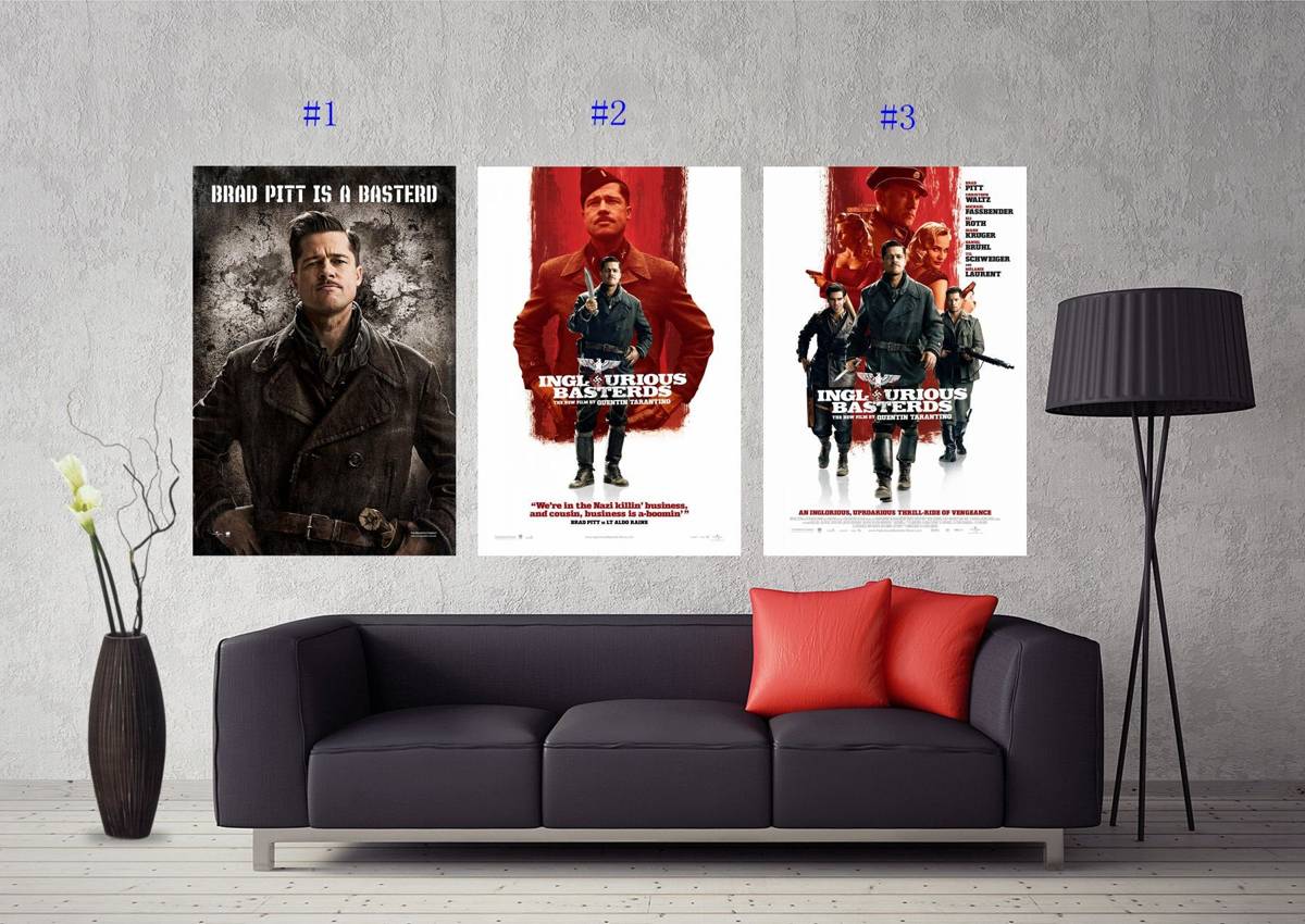 Brad Pitt Movie Inglourious Basterds Art #125 - Poster | Canvas Wall Art Print