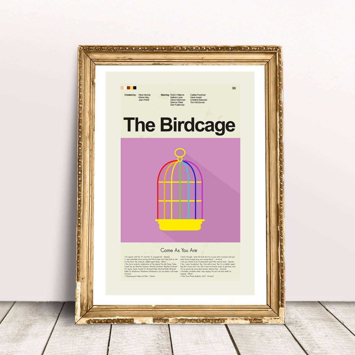 The Birdcage Mid-Century Modern Inspired Print - Poster | Canvas Wall Art Print