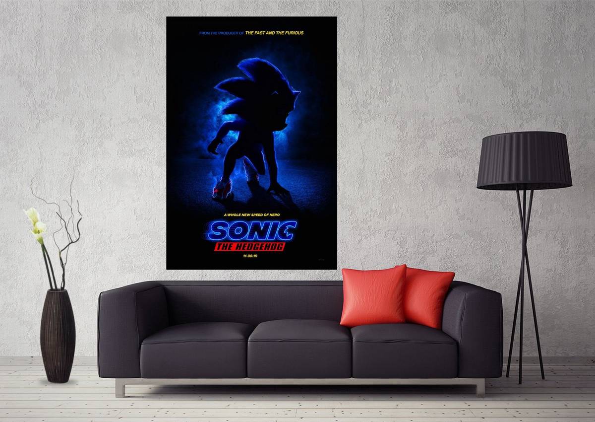 Sonic The Hedgehog 2019 - Hot Movie Art #012 - Poster | Canvas Wall Art Print