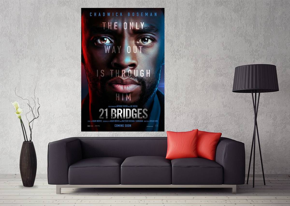 21 Bridges Chadwick Boseman 2019 Movie Art #018 - Poster | Canvas Wall Art Print