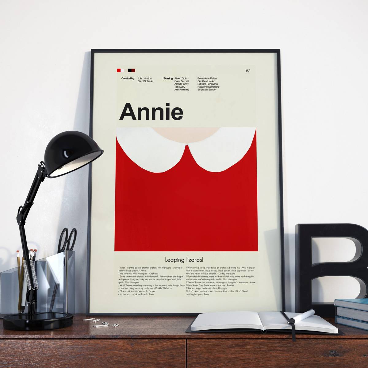 Annie Mid-Century Modern Inspired Print - Poster | Canvas Wall Art Print